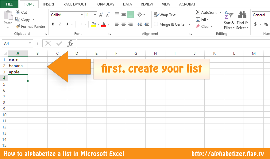 How to Sort or Alphabetize in Microsoft Excel